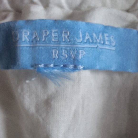 Draper James RSVP Embroidered White and Blue Women's Halter Top In A Small. - Picture 2 of 10